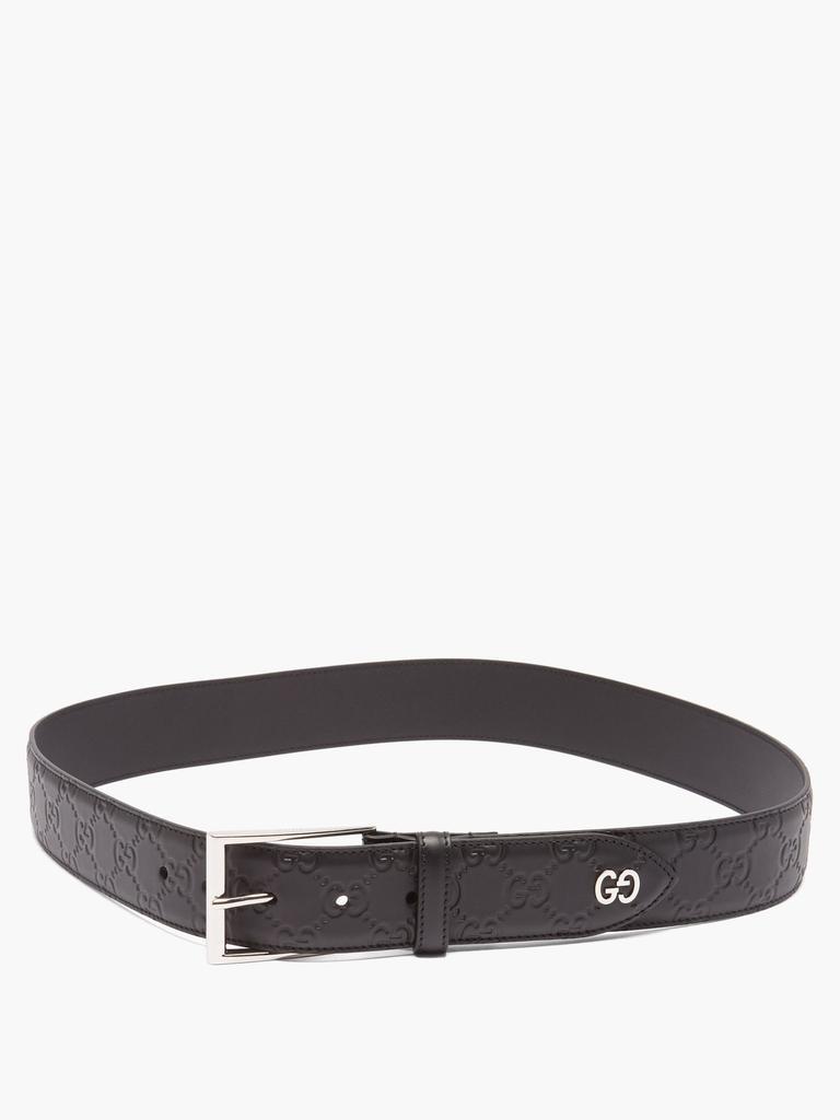 商品Gucci|GG-debossed leather belt,价格¥2574,第5张图片详细描述