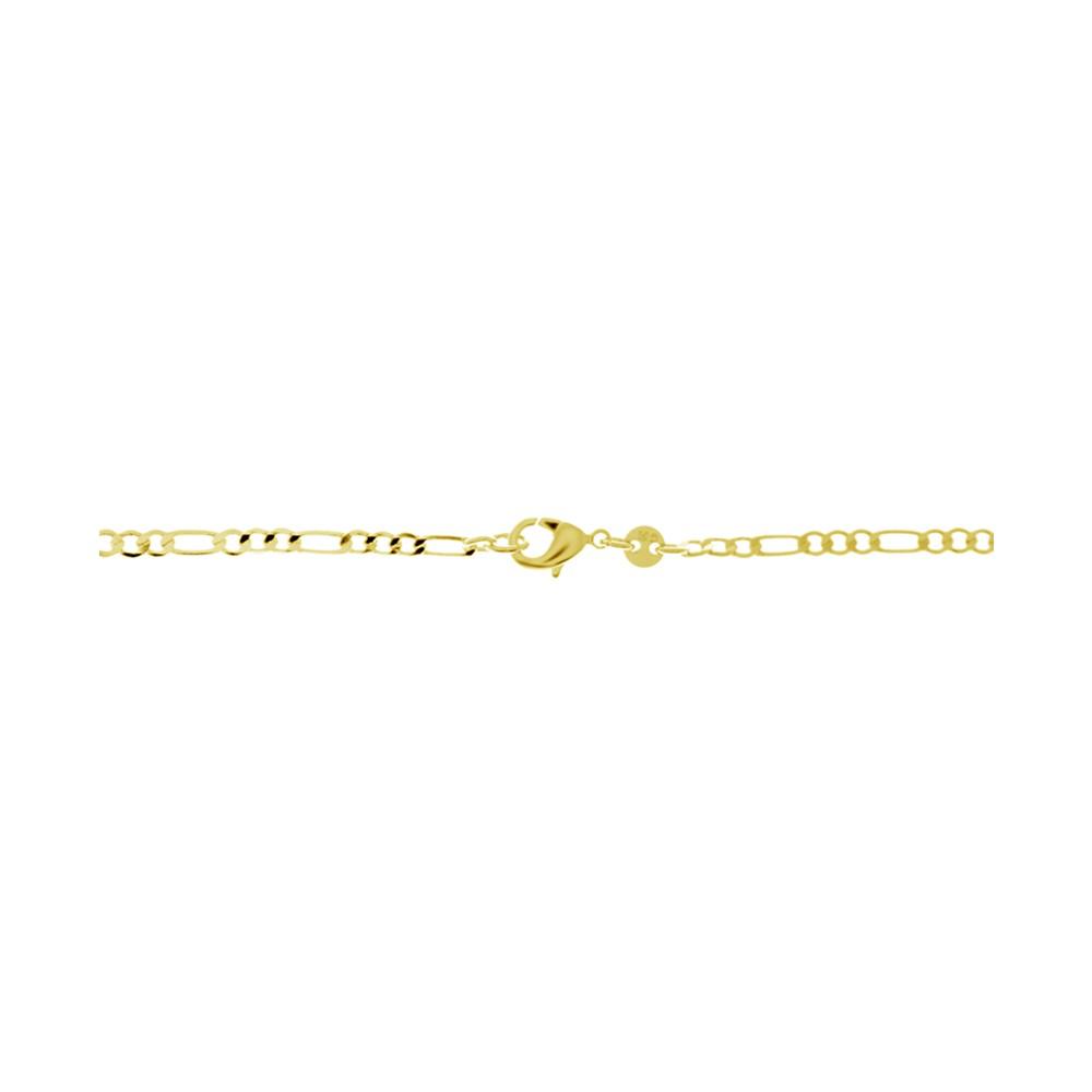 Figaro Link 20" Chain Necklace in Silver or Gold Plate商品第2张图片规格展示