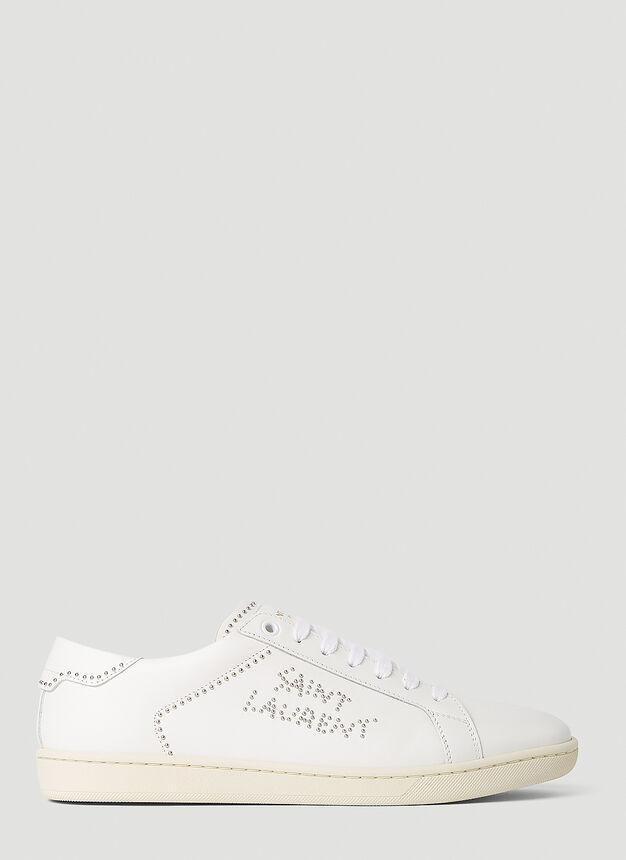 商品Yves Saint Laurent|SL 08 Studded Sneakers in White,价格¥4683,第1张图片