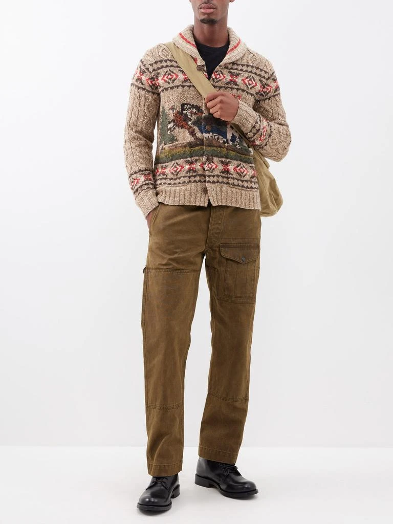 商品RRL|Shawl-collar intarsia-knit linen-blend cardigan,价格¥6118,第2张图片详细描述