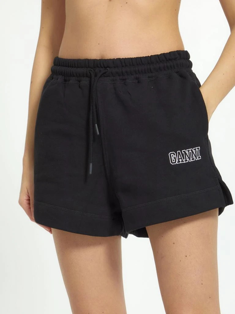 商品Ganni|Cotton shorts with logo,价格¥526,第4张图片详细描述