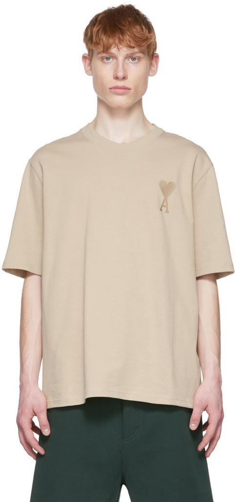 商品AMI|Beige Ami De Cœur T-Shirt,价格¥474,第1张图片