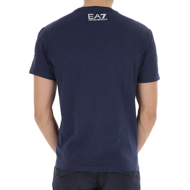 Emporio Armani 安普里奥 阿玛尼 男士深蓝色LOGO印花图案短袖T恤 3ZPT39-PJ30Z-1554 商品