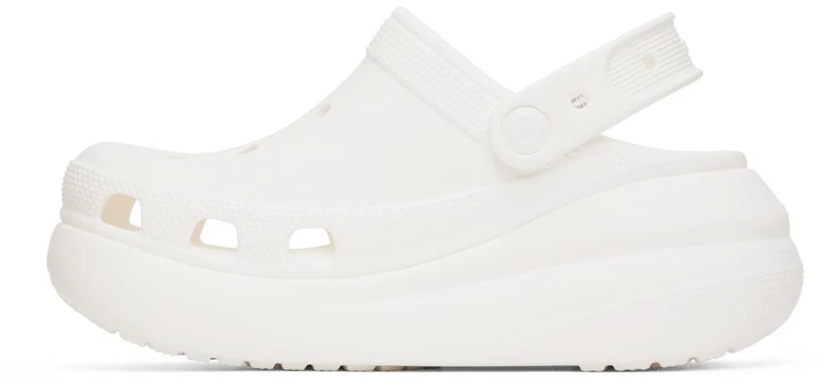 商品Crocs|White Classic Crush Platform Clogs,价格¥505,第3张图片详细描述