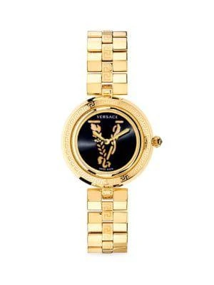 商品Versace|34MM Goldtone Stainless Steel Bracelet Watch,价格¥5167,第1张图片