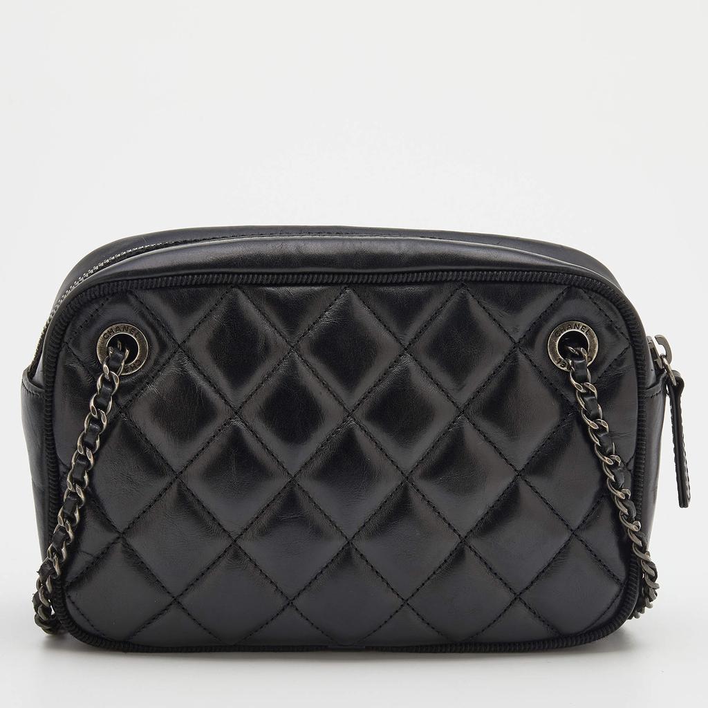 商品[二手商品] Chanel|Chanel Black Quilted Leather CC Ballerine Camera Bag,价格¥16769,第6张图片详细描述