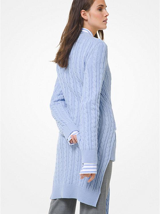 Cable Cashmere Tie-Waist Sweater商品第2张图片规格展示