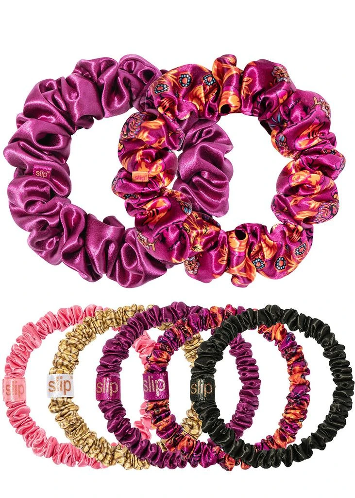 商品Slip|Pure Silk Scrunchies - Super Bloom Mega Set,价格¥353,第1张图片