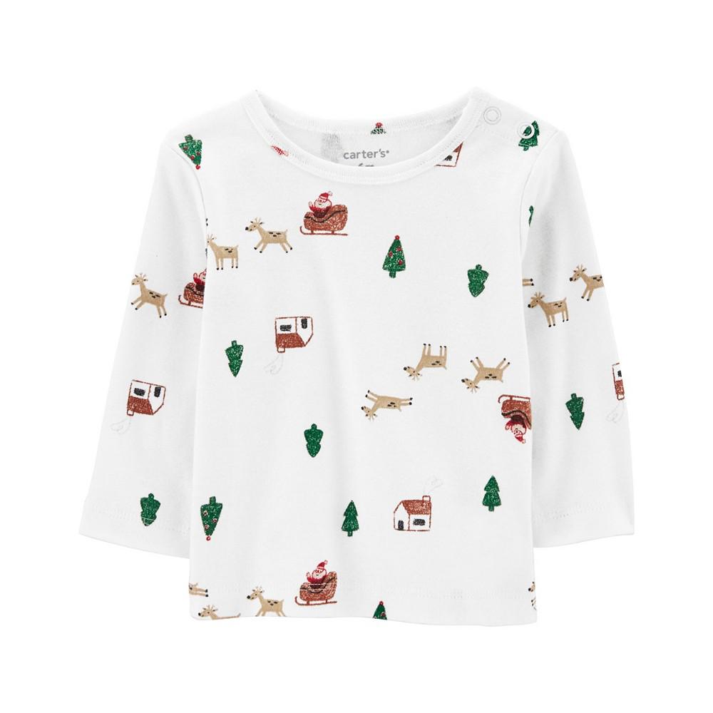 Baby Boys Santa T-shirt, Jumper and Bib, 3 Piece Set商品第3张图片规格展示