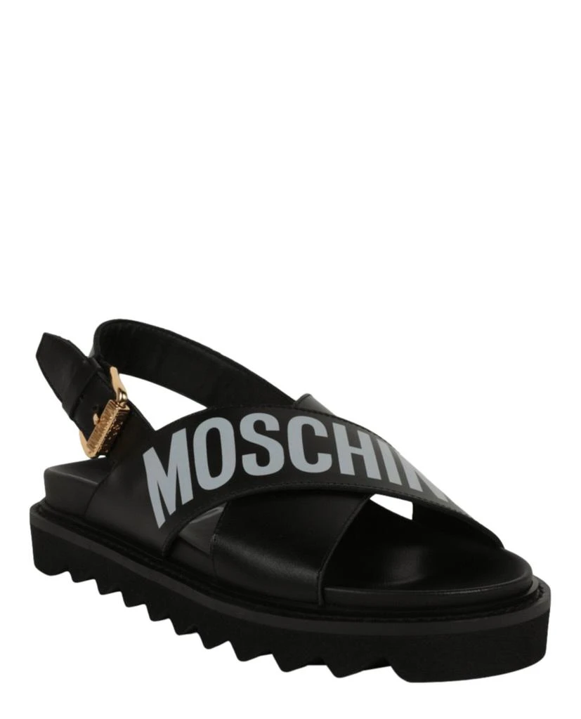 商品Moschino|Criss-Cross Logo Sandals,价格¥1342,第2张图片详细描述