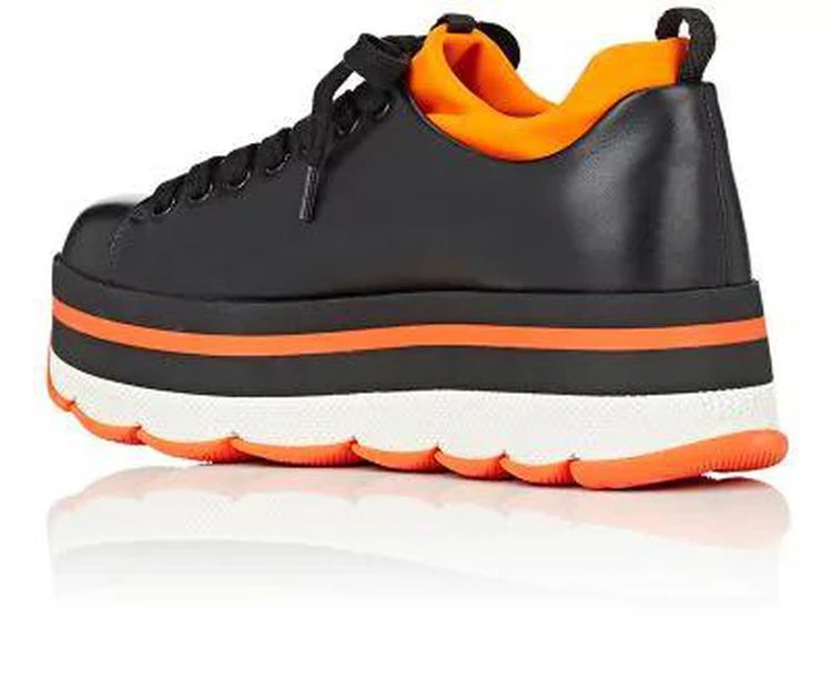 商品Prada|Leather & Neoprene Platform Sneakers,价格¥5577,第3张图片详细描述