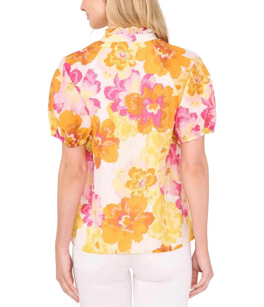 商品CeCe|Printed Ruffle Neck Raglan Seam Split Neck Blouse,价格¥595,第2张图片详细描述