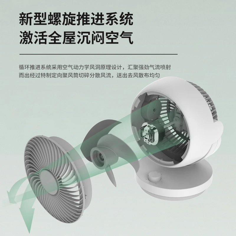 夏普 （SHARP）台扇空气循环扇电风扇家用涡型风换气扇广角远距送风循环扇轻音风扇PJ-CA200B 白灰（SIAA认证材料+香薰驱蚊） 商品