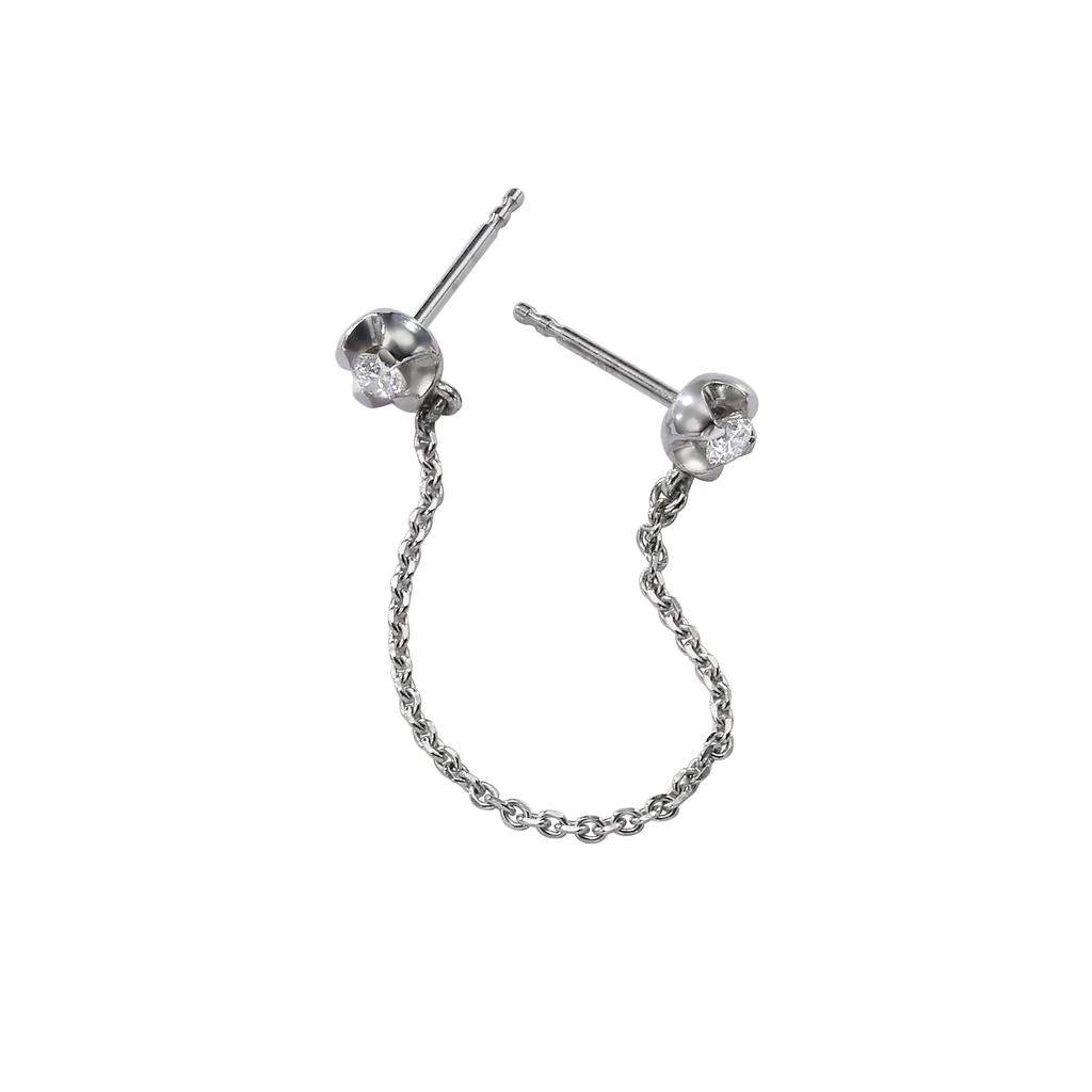 商品AME|Âme Q 18K White Gold, Lab-Grown Diamond Double Stud Earring,价格¥6876,第3张图片详细描述