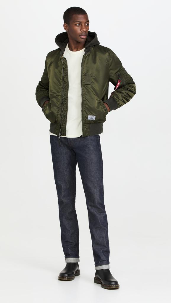 Alpha Industries Ma-1 Hooded Battlewash Flight Jacket商品第5张图片规格展示