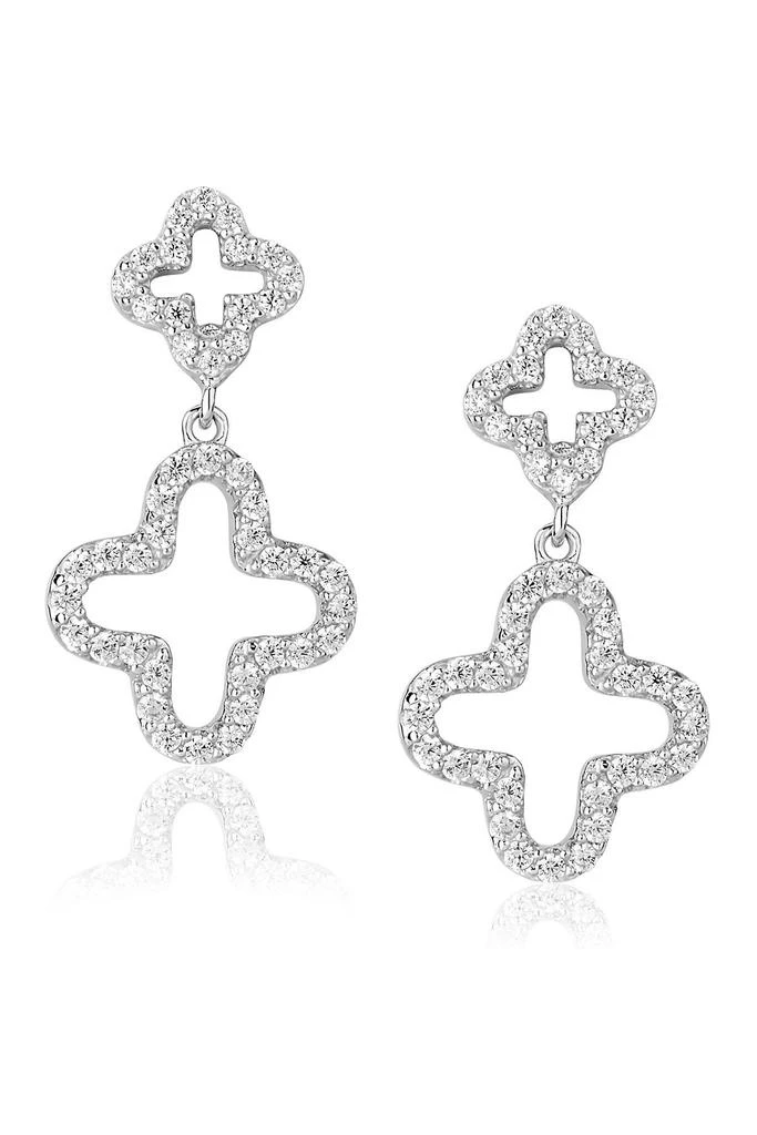 商品Suzy Levian|Cubic Zirconia Clover Drop Earrings,价格¥1005,第1张图片