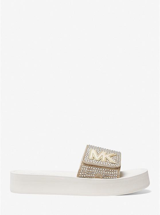 商品Michael Kors|Embellished Platform Slide Sandal,价格¥437,第4张图片详细描述
