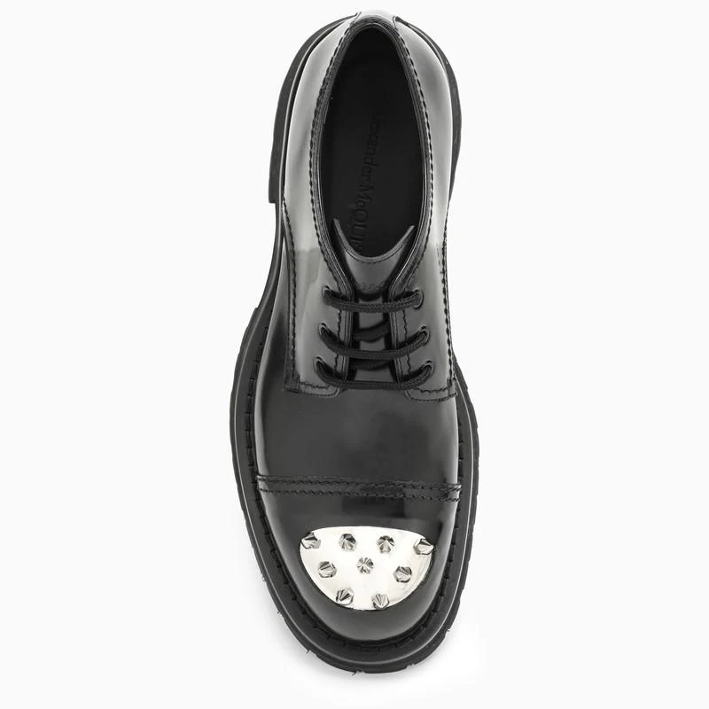 商品Alexander McQueen|Black Punk Stud Derby shoes,价格¥2187,第3张图片详细描述