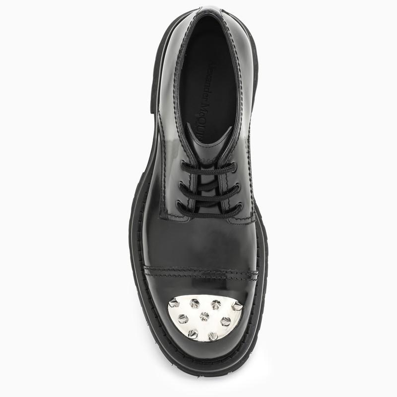 商品Alexander McQueen|Black Punk Stud Derby shoes,价格¥5273,第5张图片详细描述