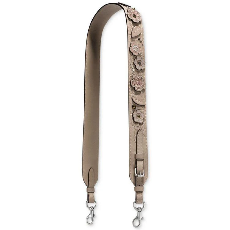 商品Coach|Novelty Strap in Glovetanned Leather with Painted Tea Rose Tooling,价格¥669,第1张图片