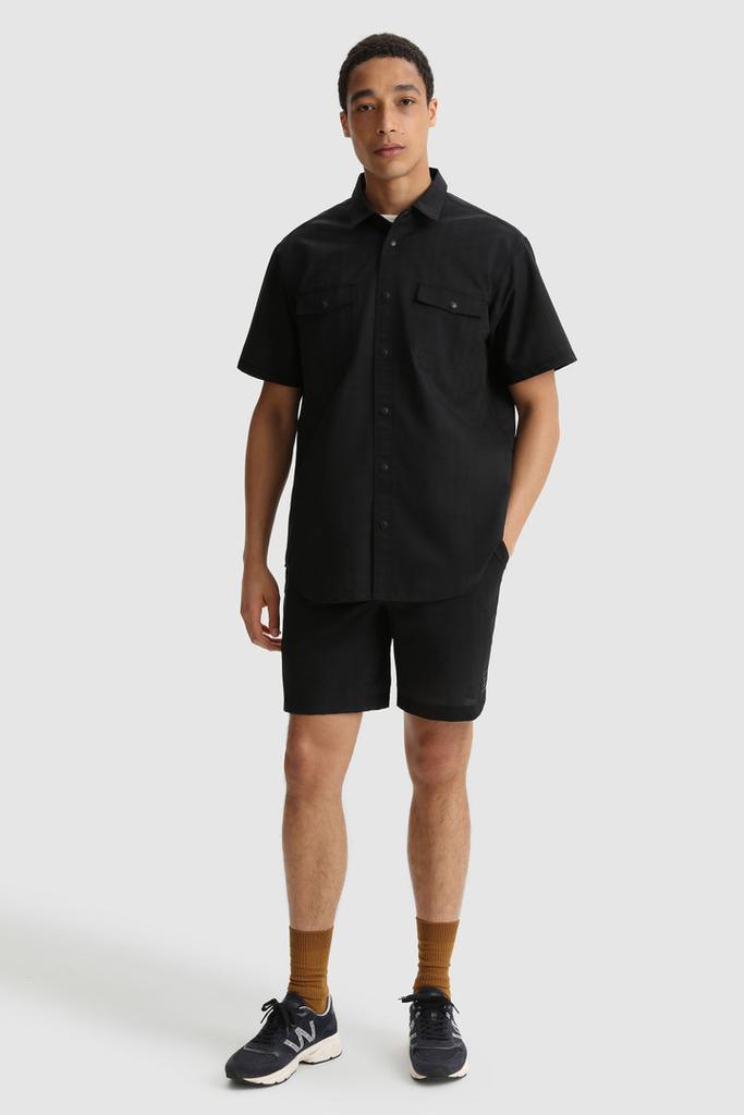 Half-Sleeve Cool Mesh Shirt with Blackwatch Pattern商品第2张图片规格展示