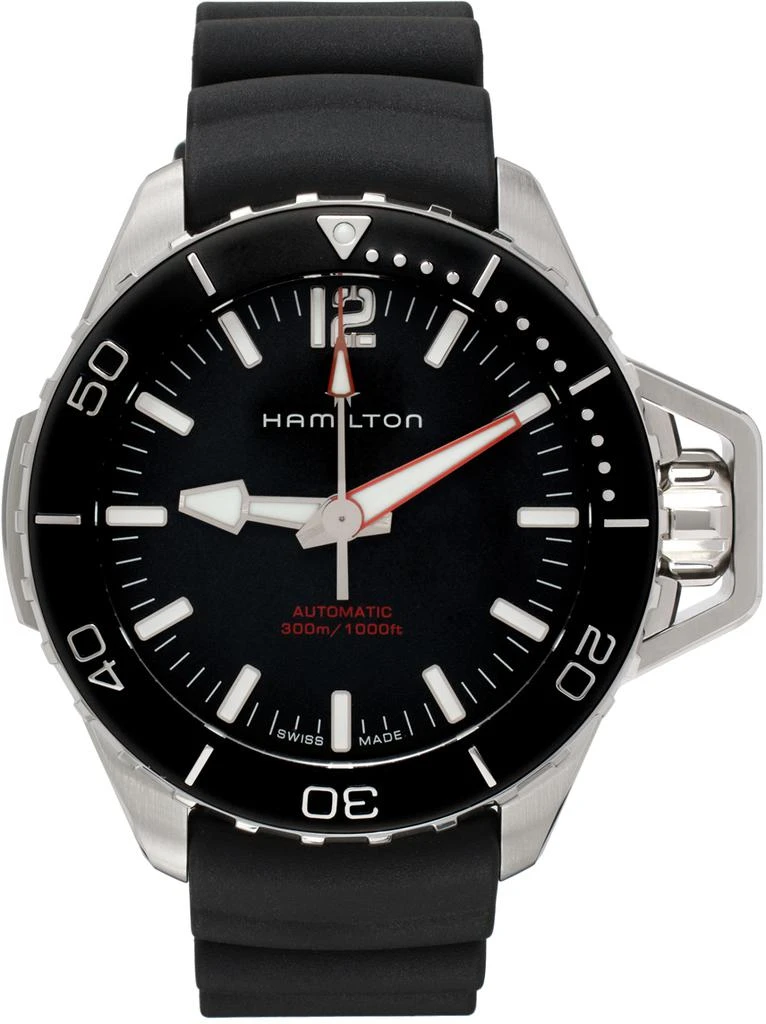 商品Hamilton|Black Khaki Navy Frogman Auto Watch,价格¥4705,第1张图片