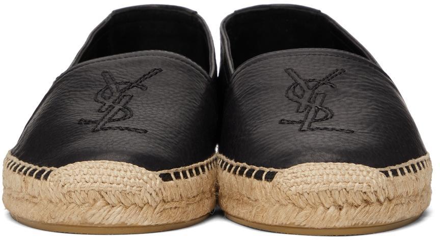 商品Yves Saint Laurent|黑色 Monogram 草编鞋,价格¥6219,第4张图片详细描述