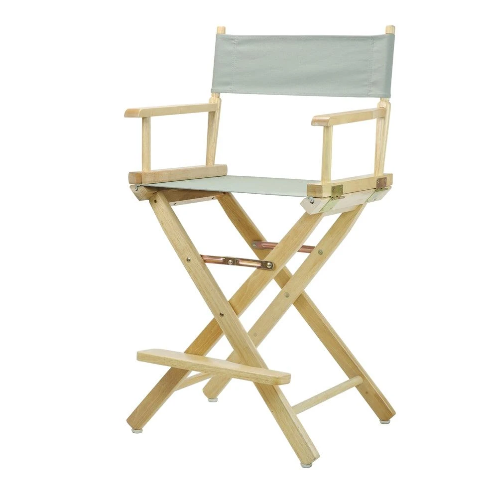 商品Casual Home|24" Director's Chair Natural Frame-Gray Canvas,价格¥911,第2张图片详细描述
