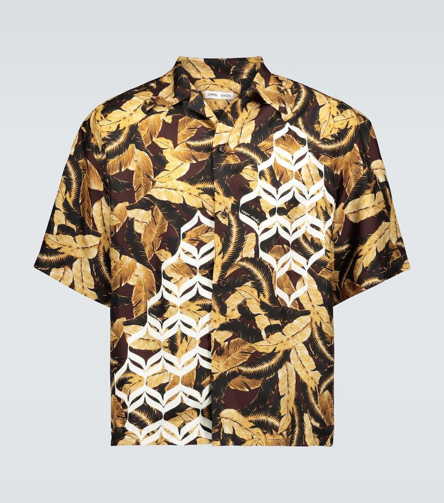 商品CMMN SWDN|Kim图形印花古巴领短袖衬衫,价格¥1286,第1张图片