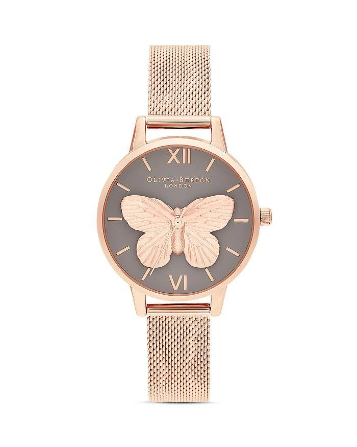 商品Olivia Burton|3-D Butterfly Gray Dial Watch, 30mm,价格¥1258,第1张图片