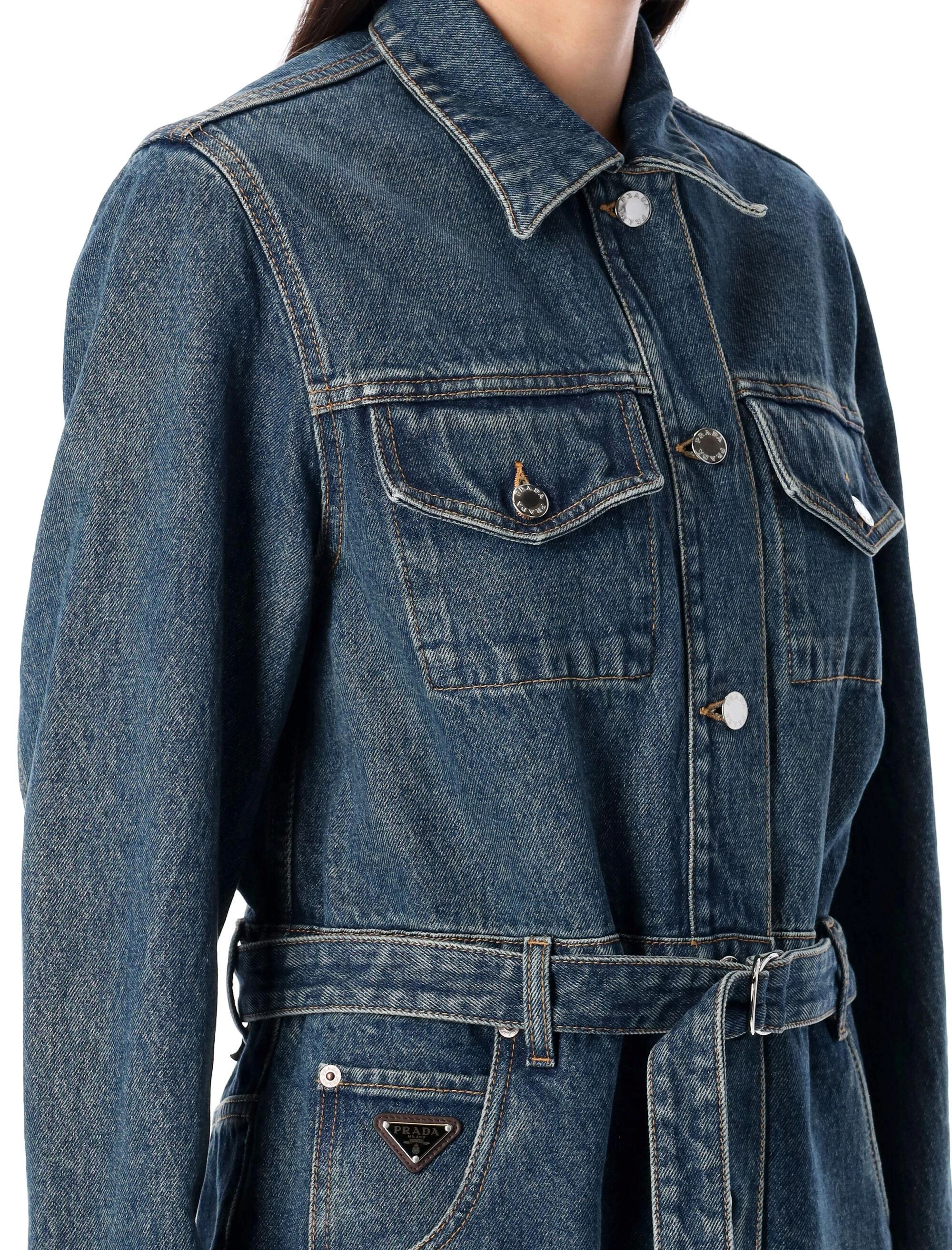 商品【商品预售15天发货】 Prada|Prada 女士休闲套装 GFZ01712OYF0008 蓝色,价格¥15497,第4张图片详细描述