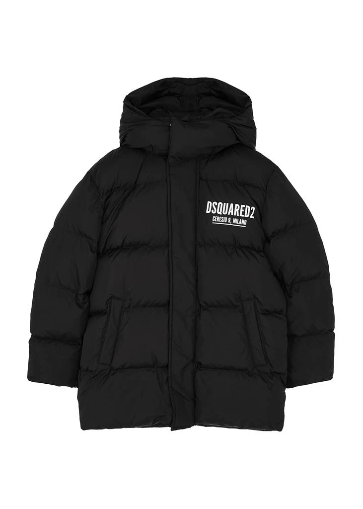 商品DSQUARED2|KIDS Black quilted shell jacket (4-16 years),价格¥2102,第1张图片