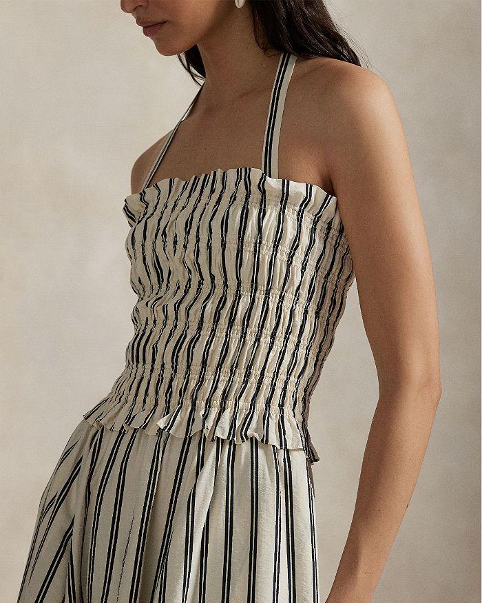 striped silk blend dress ralph lauren Silk-Blend buttons custom Ralph Lauren Women's Striped Belted