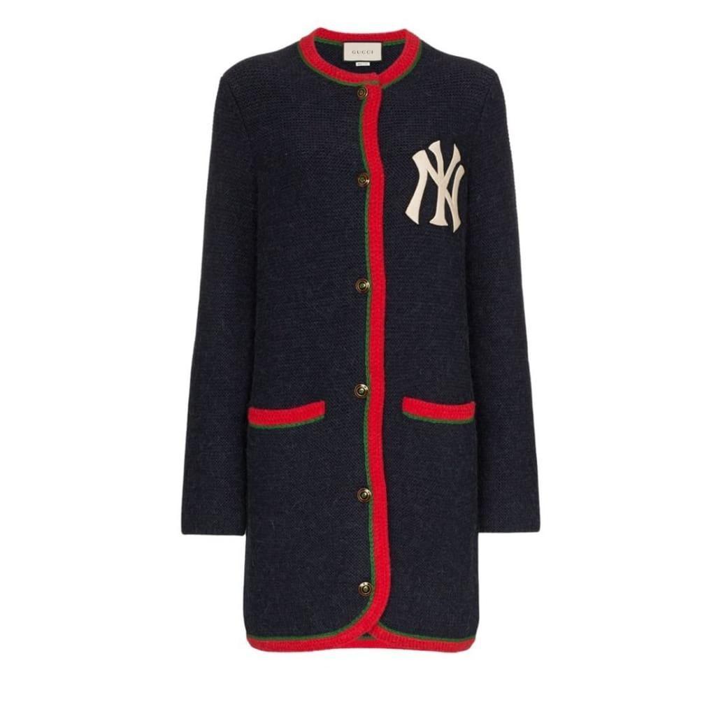 商品Gucci|Blue Cardigan With New York Yankees ™ Patch,价格¥22528,第1张图片