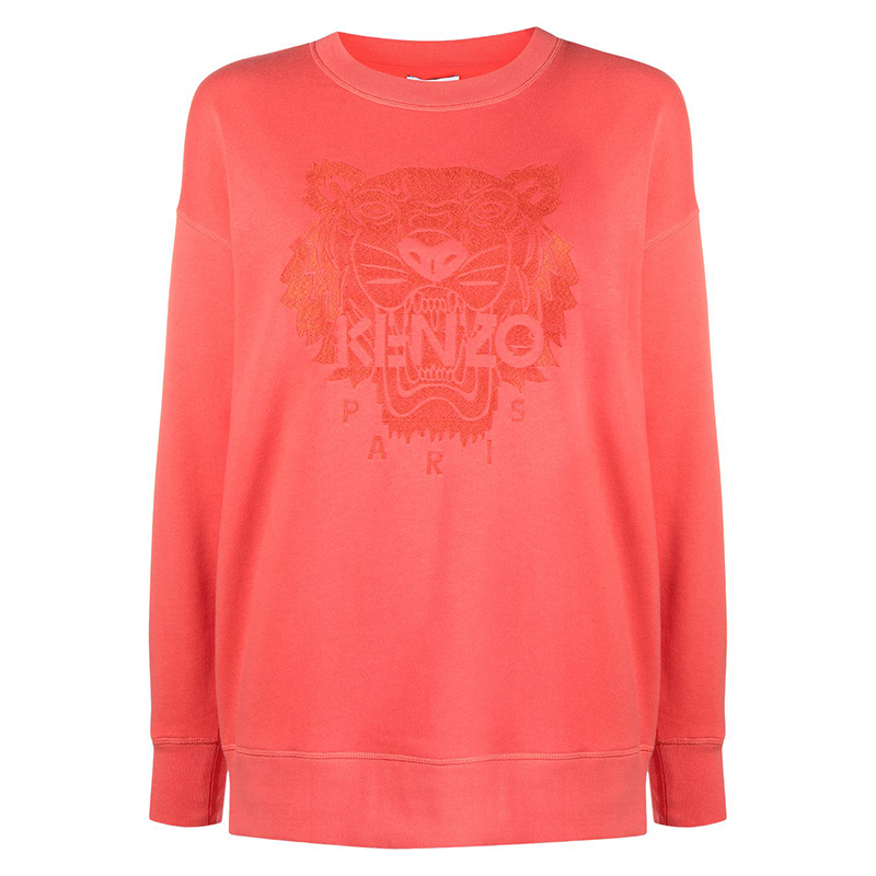 KENZO 女士粉橙色圆领卫衣 FB52SW9224XF-18商品第1张图片规格展示