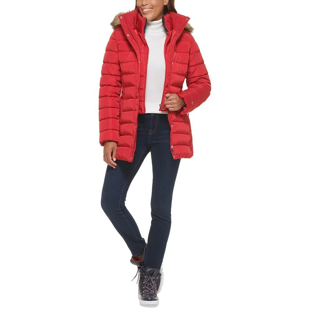 Women's Faux-Fur-Trim Hooded Puffer Coat, Created for Macy's 商品