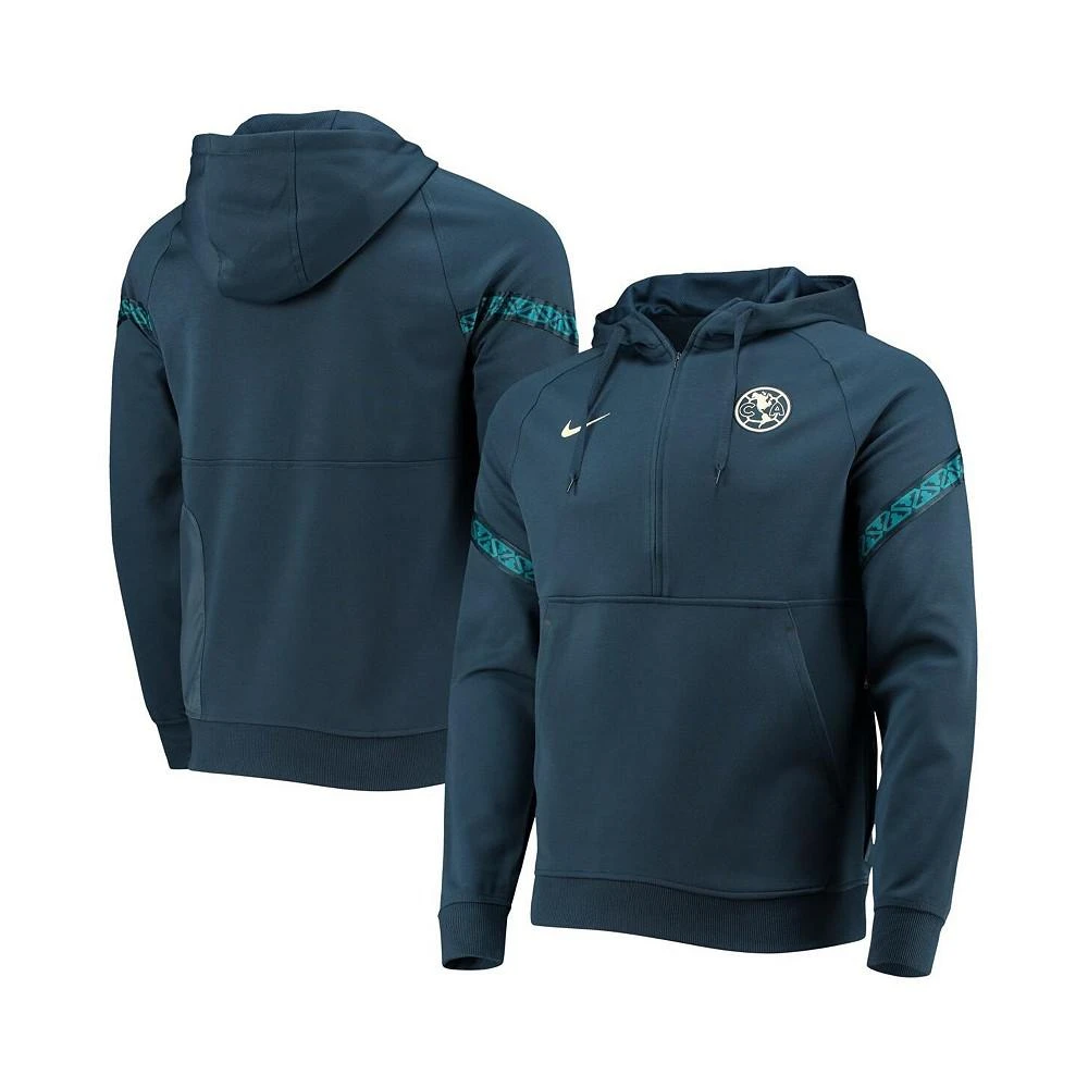 商品NIKE|Men's Blue Club America Travel Fleece Performance Raglan Half-Zip Hoodie,价格¥778,第1张图片
