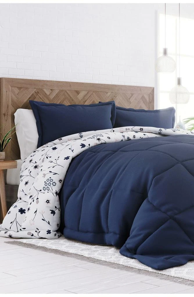 HOME SPUN Premium Down Alternative Forget Me Not Reversible Comforter Set 商品