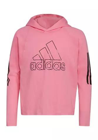 商品Adidas|Girls 7-16 Long Sleeve Hooded BOS Graphic T-Shirt,价格¥133,第1张图片