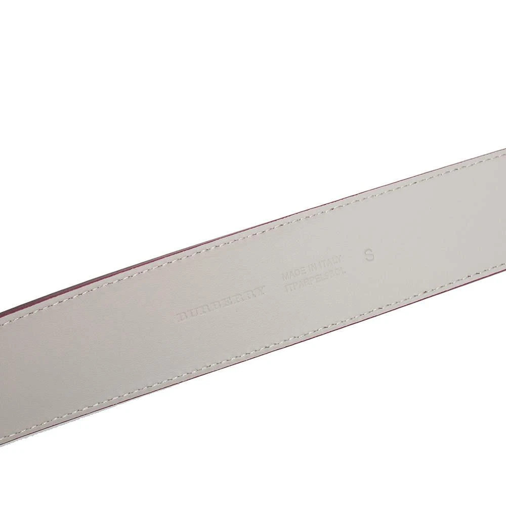 Burberry Wine Red/Ivory Leather Double D Ring Reversible Belt S 商品