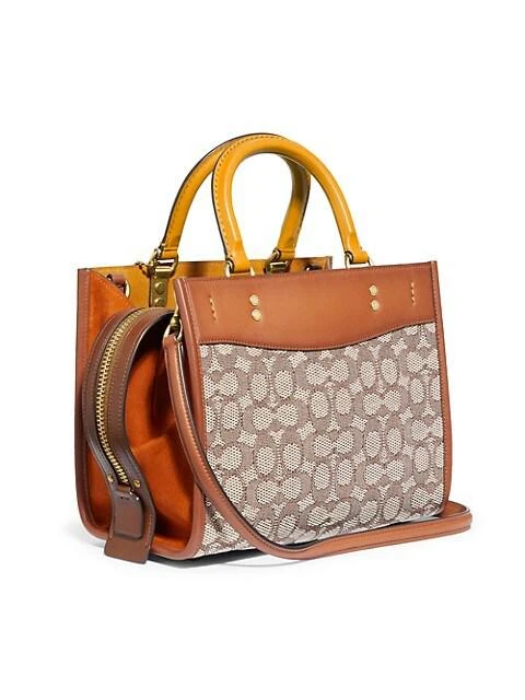 商品Coach|Rogue 25 Signature Jacquard Satchel,价格¥5074,第3张图片详细描述