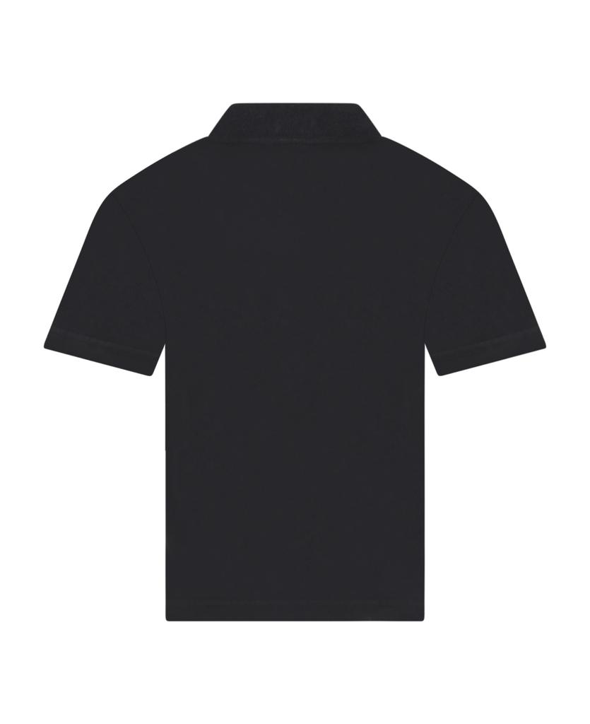 Black T-shirt For Kids With Multicolor Logo商品第2张图片规格展示