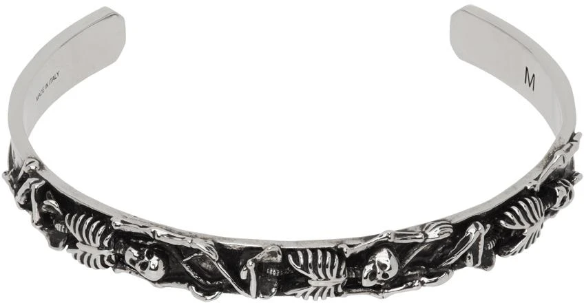 商品Alexander McQueen|Silver Dancing Skeleton Cuff,价格¥2598,第1张图片