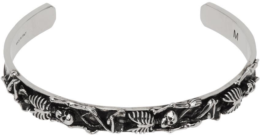 商品Alexander McQueen|Silver Dancing Skeleton Cuff,价格¥2450,第1张图片