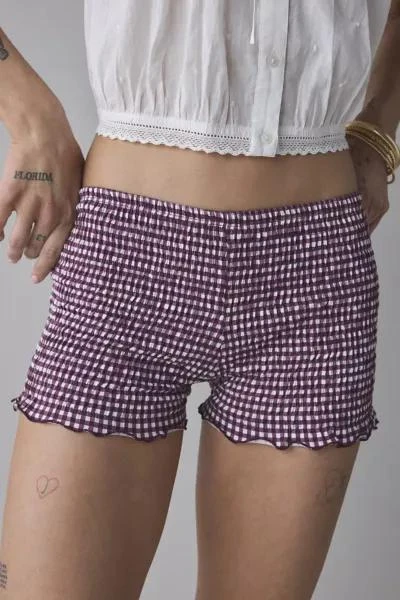 商品Motel|Motel Ritala Gingham Shirred Micro Short,价格¥390,第2张图片详细描述