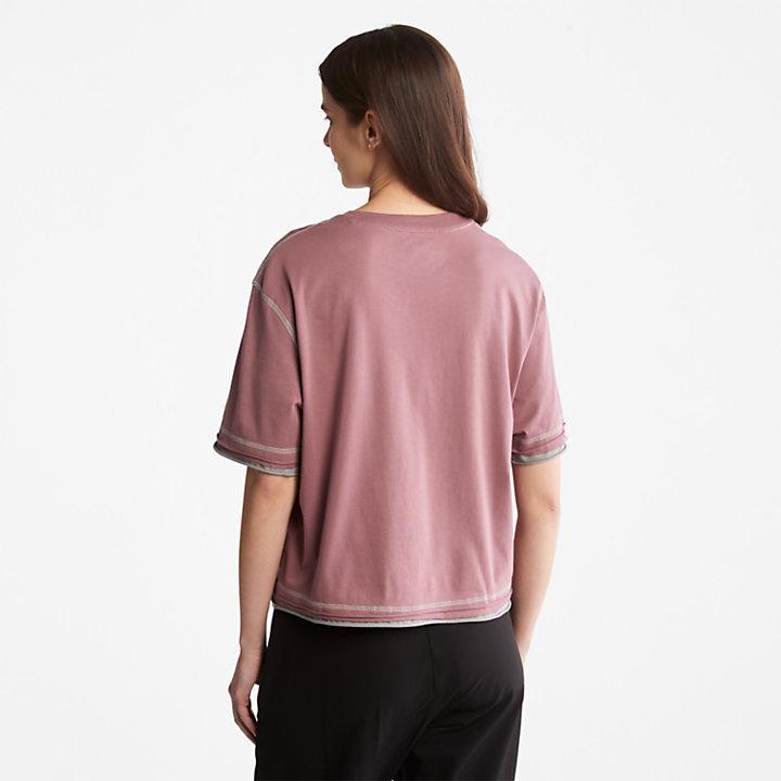 商品Timberland|Anti-Odour Supima® Cotton T-Shirt for Women in Pink,价格¥185,第4张图片详细描述