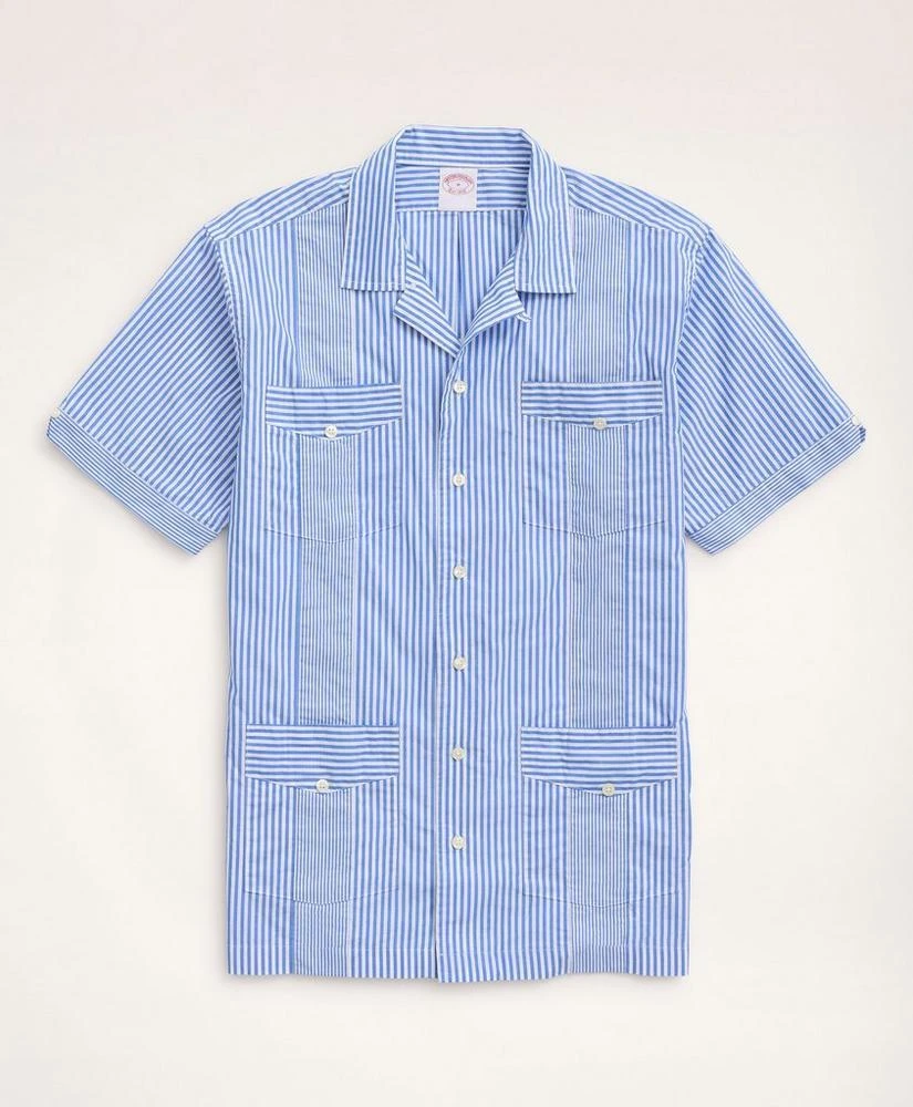 商品Brooks Brothers|Guayabera Poplin Short-Sleeve Shirt Stripe,价格¥412,第1张图片