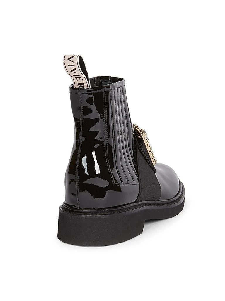商品Roger Vivier|Viv Rangers Strass Patent Leather Chelsea Boots,价格¥15034,第3张图片详细描述