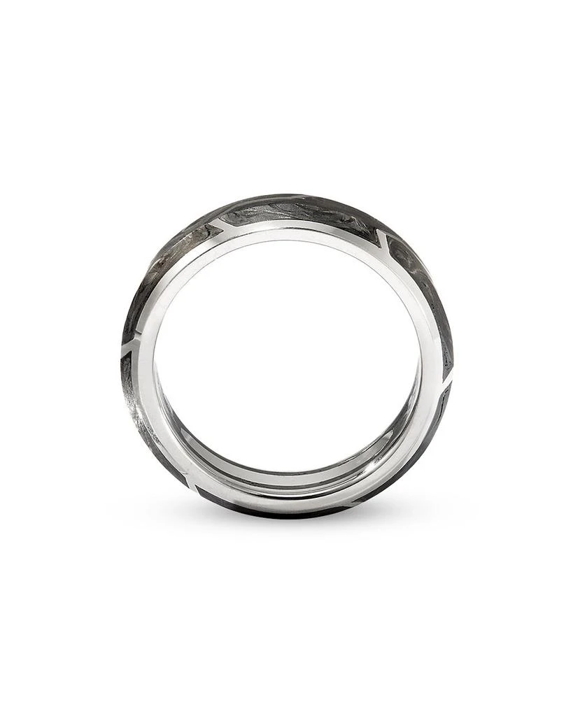 Men's 18K White Gold Forged Carbon 6mm Band 商品