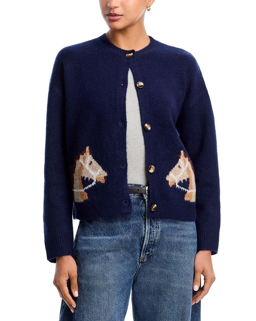 商品AQUA|Horse Print Cardigan,价格¥527,第1张图片